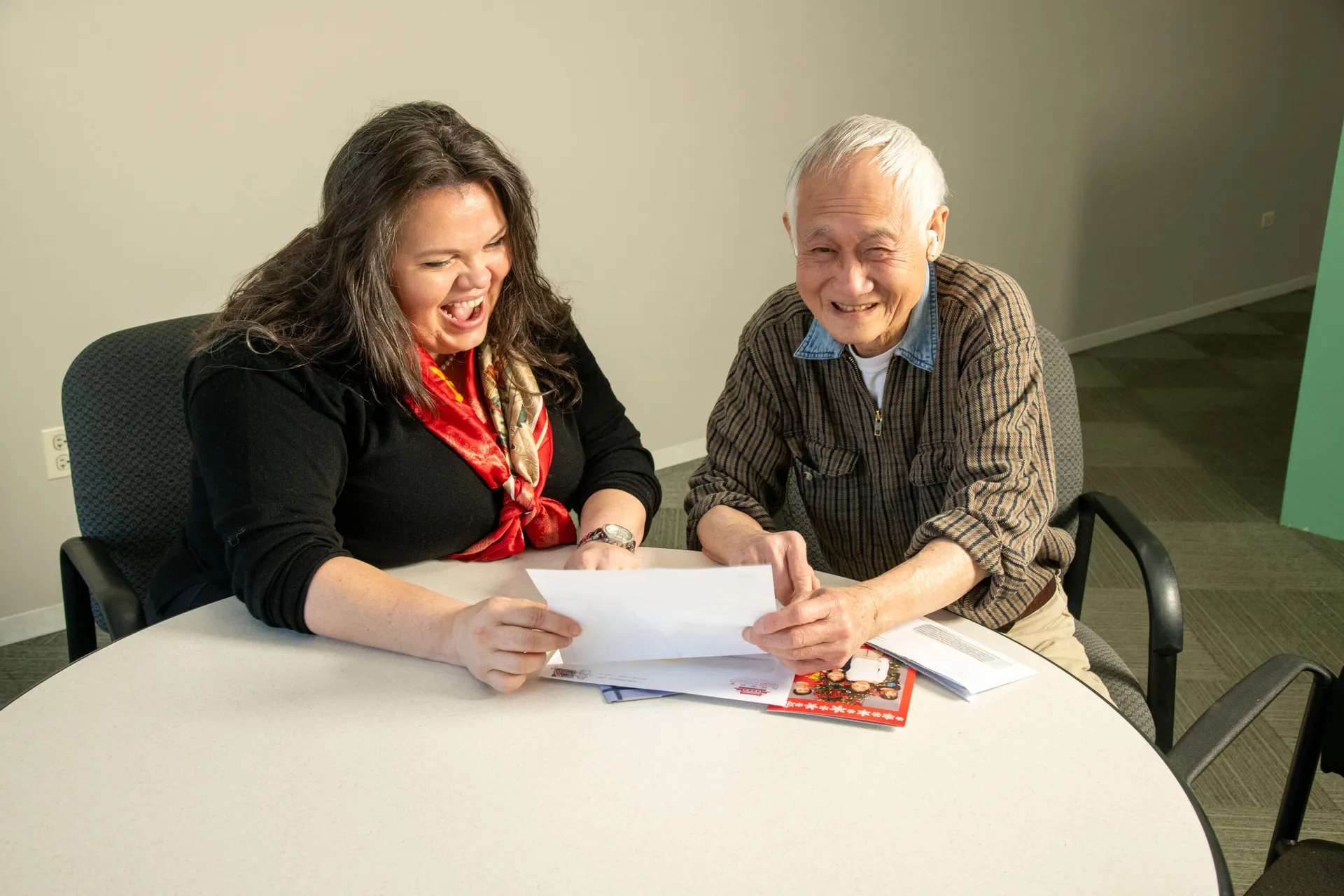 A client being helped at CASL.